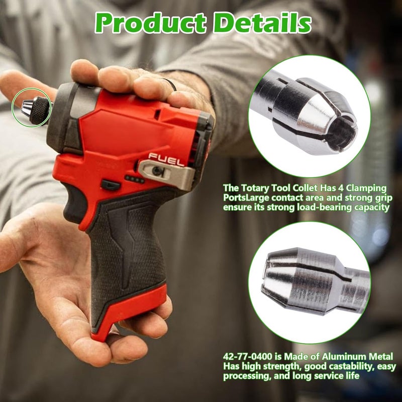 SuperDi 42-77-0400 2460-20 1/8 In Rotary Tool Collet Fit for Dremel Silver Color (2Pcs) - Image 3
